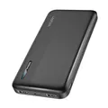 Produktbild: LogiLink PA0338RF - Powerbank 10.000 mAh mit Schnellladenfunktion, 2X USB-A und 1x USB-C, kompakt und ideal für Unterwegs, Farbe: Schwarz