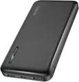 Produktbild: Powerbank 10.000mAh 2x USB-A USB-C Schnelllader Akku Batterie schwarz (543)
