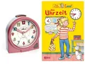 Produktbild: Kinderwecker ohne Ticken + Lernbuch CONNI Uhrzeit Mädchen Rosa - 2127/17 BU