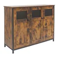 Produktbild: Küchenschrank Sideboard Küchenkommode Geschirrschrank Küchenbuffet mit Glastüren