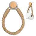Produktbild: Toilettenpapierhalter Seil Vintage Handtuchhalter Klopapierhalter Ohne Bohren...