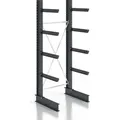 Produktbild: STIER Kragarmregal schraubbar einseitig 1 Feld mit 4 Ebenen 1280x3130x400mm