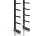 Produktbild: Kragarmregal Schraubbar Einseitig 1 Feld Mit 4 Ebenen 1280x3130x400mm - Stier