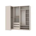 Produktbild: Garderoben-Set TRES P/C offener Kleiderschrank mit 4 Kleiderstangen 3 Schubladen