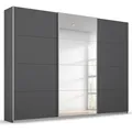 Produktbild: Schwebetürenschrank - grau metallic - mit Spiegel - 271x229 cm Kleiderschrank