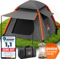 Produktbild: ELONEO aufblasbares Zelt für 2-4 Personen mit Vordach & Luftpumpe, Camping Zelt wasserdicht, Luftzelt Ultraleicht, Inflatable Tent, Glamping Zelt mit gratis LED Licht