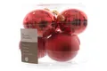 Produktbild: Weihnachtskugeln Christbaumkugeln Glas Baumhänger Glaskugeln rot 80 mm 6tlg