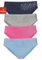 Produktbild: petite fleur Bikinislip (Packung, 4-St) schöner Basic für jeden Tag, mit floralem Glitzerdruck