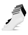 Produktbild: Snocks Retro Sneaker Socken (4 Paar) aus Bio Baumwolle - Knöchelsocken mit Streifen - Ankle Socks Herren & Damen - 39-42