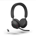 Produktbild: Jabra Evolve2 65 Headset, Stereo, kabellos, Bluetooth, schwarz ,inkl. Link 380 USB-A & Ladestation, Optimiert für Unified Communication