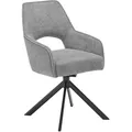 Produktbild: SetOne by Musterring Armlehnstuhl, Grau, Schwarz, Metall, Textil, Stativgestell, 58x89x62 cm, Sitzfläche 180° drehbar, Esszimmer, Stühle, Esszimmerstühle, Armlehnenstühle