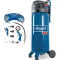 Produktbild: Scheppach Druckluft Kompressor stehend HC51V inkl. 13tlg Zubehörset | 10bar | 50L Kessel | 220 l/min | ölfrei/wartungsarm | 2x Kupplung | 8m Schl...