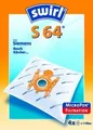 Produktbild: Swirl S 64/S 66 Staubsaugerbeutel für Siemens | Bosch | 4er Pack | MicroPor | Dirtlock | reißfest