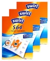 Produktbild: 3 Pakete SWIRL S 64 MicroPor Staubsaugerbeutel S64 - 12 Beutel frei Haus per DHL