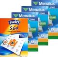 Produktbild: 1 Paket Swirl S 64 MicroPor + 3x Menalux 2900 Staubsaugerbeutel frei Haus DHL