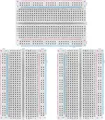 Produktbild: AZ-Delivery Weiteres Zubehör Mini Breadboard 400 Pin mit 4 Stromschienen für Jumper Kabel, 3x Breadboard