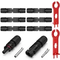 Produktbild: RedStar24 Solarstecker 6 Paar - Steckverbinder Männlich & Weiblich Solarpanel Stecker IP67 Wasserdicht, PV Stecker Kompatibel mit 4mm2 & 6mm2 Solarkabel, Photovoltaik Stecker für Solaranlage