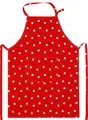 Produktbild: KRACHT 100% Baumwolle Grillschürze Küchenschürze Sternchen ca.70x90 cm rot NEU