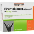 Produktbild: EISENTABLETTEN-ratiopharm N 50 mg Filmtabletten 100 St. PZN 06957905