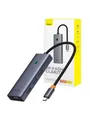 Produktbild: Baseus 6in1 Hub UltraJoy USB-C do HDMI4K@60Hz+4xUSB 3.0+PD (space grey) USB-Hubs - USB 3.0 - 6 - Grau