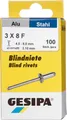 Produktbild: Gesipa Blindniet Minipack Alu 3x 8mm a 100St.