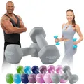 Produktbild: Miweba Sports Neopren Hantelset NKH100 | 𝐏𝐫𝐨𝐟𝐢 Hantel - Hexagon Hanteln Set - Kurzhanteln - Kurzhantel Set - Gymnastikhanteln - Hantel Set - Dumbbell - 0,5-10 Kg (2X 3.0 kg, Grau)