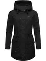 Produktbild: Ragwear leichte Damen wasserdichte Übergangsjacke kurze Jacke mit Taillenzugband und verstellbarer Kapuze Alysa YOUMODO Black Gr. XXL