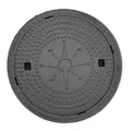 Produktbild: HYDROTEC Gully Kanaldeckel Schachtdeckel Gullydeckel Windrose Kompass Guss Beton
