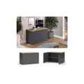 Produktbild: Vicco Kommode Wido Anthrazit Eiche 80 x 50 cm mit 2 Türen