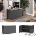 Produktbild: Kommode Wido Anthrazit Eiche 80 x 50 cm mit 2 Türen Vicco