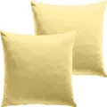Produktbild: REDBEST Kuschelkissenbezug Single- Jersey San Francisco 2er- Pack, hellgelb Größe 40x40 cm - weiche Qualität, bügelfrei, praktischer Reißverschluss, 100% Baumwolle