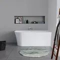 Produktbild: Duravit DuraDelfi Eck-Badewanne 150 x 75 cm rechts aus Acryl in Weiß glänzend mit doppelwandiger Konstruktion, Push-Open-Ablauf und ergonomischer Innenform
