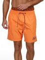 Produktbild: DENIMFY Badehose Herren Lang Badeshorts Doppelter Bund DFNeo Kurze Hosen Schwimmhose Shorts Print, Größe:5XL, Farben:Shiny Orange