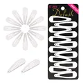 Produktbild: Dofash 12 Stücke Einfache Große Haar Snap Clips 2Inch/5cm Schnapp Haarspangen - Metall Haarspangen basic haarschmuck für Kinder Mädchen Damen (Weiß)