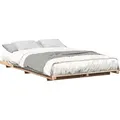 Produktbild: vidaXL Bodenbettgestell Braun 140 x 190 cm Massivholz Kiefer - Braun