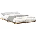 Produktbild: Bodenbettgestell Braun 140 X 190 Cm Massivholz Kiefer Vidaxl
