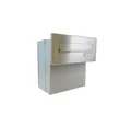 Produktbild: Letterbox24 Briefkasten F-04 Edelstahl Durchwurfbriefkasten mit Namensschild, Mit Namensschild