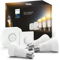 Produktbild: Philips Hue White Ambiance E27 3er Starter Set inkl. Smart Button, dimmbar, alle Weißschattierungen, steuerbar via App, kompatibel mit Amazon Alexa (Echo, Echo Dot)