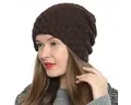 Produktbild: DonDon Beanie Damen Beanie Winter Slouch Style mit Innenfutter (Packung, 1-St) Wintermütze, Beanie mit Flechtmuster und Teddyfleece