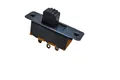Produktbild: Schiebeschalter; 6 Pins; 2x UM; schwarzes Gehäuse; 0,1A/250V