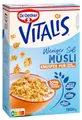Produktbild: Dr. Oetker Vitalis Weniger Süß mit 30% weniger Zucker Knusper Pur Knuspermüsli, 4er Pack (4 x 1.5 kg)