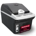 Produktbild: AEG Automotive Board-Bar BK 16 Thermoelektrische Kühl- und Warmhaltebox 16 Liter, 12 Volt für Auto und Steckdose, anschnallbar im PKW, Schwarz,hellgrau