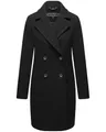 Produktbild: Navahoo Damen Mantel in Woll-Optik langer klassischer Trenchcoat Frostjuwel 14 Black Gr. M