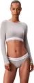 Produktbild: Calvin Klein Damen Bralette Lightly Lined mit Logobund, Grau (Grey Heather), XL