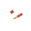 Produktbild: 100x Bananen Set 50x Bananenstecker 50 Bananenbuchse Lötfahne rot vergoldet Set