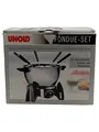 Produktbild: Unold 48615 Fondue-Set für 6 Personen Edelstahl Keramiktopf Schoko Käse Fleisch