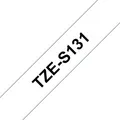 Produktbild: Brother TZe-S131 Schriftband, 12mm x 8m, schwarz auf transparent, stark klebend