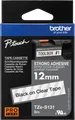 Produktbild: P-TOUCH TZES131 - Schriftband, extra-stark klebend, schwarz auf transparent, 12mm