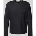 Produktbild: BOSS Longsleeve mit Label-Stitching in Black, Größe XL