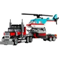 Produktbild: LEGO Creator 3in1 Tieflader mit Hubschrauber, Fahrzeuge-Set mit Helikopter- und LKW-Spielzeug, Flugzeug und Tanklaster, Hot Rod und SUV, Geschenk f... - Bronze